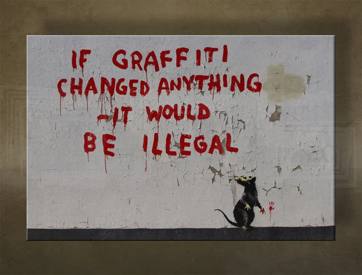 Obraz Banksy – Ak by graffiti niečo zmenili (If Graffiti Changed Anything)