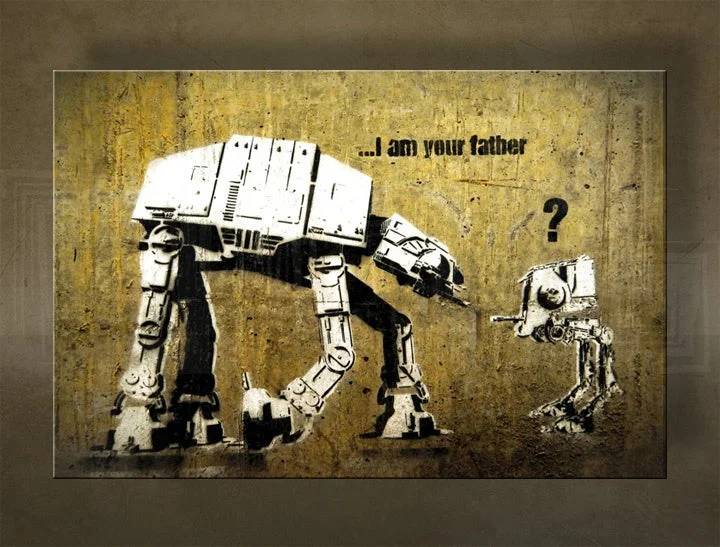 Obraz Banksy – Ja som tvoj otec (Star Wars AT-AT)