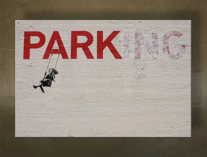 Obraz Banksy – Dievča na hojdačke (Swing Girl) – náhľad 2