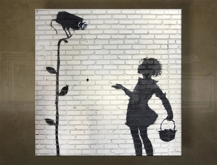 Obraz Banksy – Bezpečnostná kamera ako kvet (CCTV Flower)